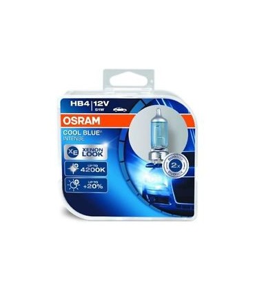 COPPIA HB4 9006 OSRAM COOL BLUE INTENSE XENON LOOK 4200K 9006CBI