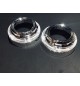 COPPIA COVER BMW SILVER + LED 2.5 POLLICI