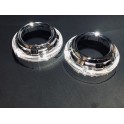 COPPIA COVER BMW SILVER + LED 2.5 POLLICI