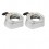 COPPIA COVER BMW SILVER + LED PER PROIETTORI 2.5" E 3"