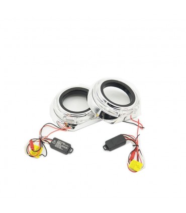 COPPIA COVER TIGUAN IRIS + LED PER PROIETTORI 2.5" E 3"