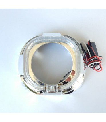 COPPIA COVER  SQUARE SHAPE + LED PER PROIETTORI 2.5" E 3"