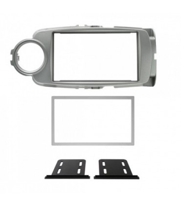03632 MASCHERINA 2DIN GRIGIO METALLIZZATO  YARIS DAL 2012 AL 2015
