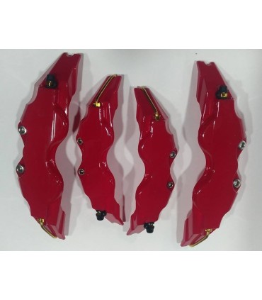 KIT 4 COPRI PINZA PINZE FRENO ANTERIORI POSTERIORI ROSSO 