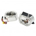 COPPIA COVER BMW SILVER + LED 2.5 POLLICI