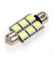 SILURO C5W CANBUS NO ERRORE 6 LED SMD 5050