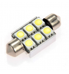 SILURO C5W CANBUS NO ERRORE 6 LED SMD 5050
