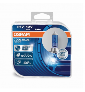 COPPIA H7 OSRAM COOL BLUE BOOST 5000K +50% 62210CBB-HCB
