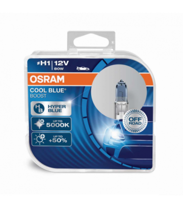 COPPIA H1 OSRAM COOL BLUE BOOST 5000K +50% 62150CBB-HCB