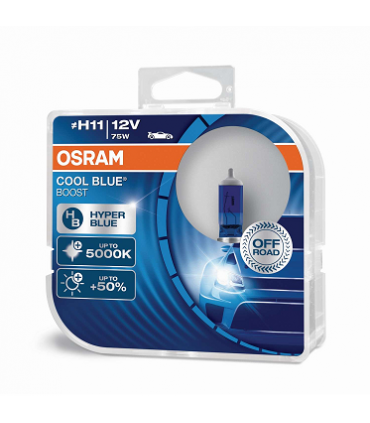 COPPIA H11 OSRAM COOL BLUE BOOST 5000K +50% 62211CBB-HCB
