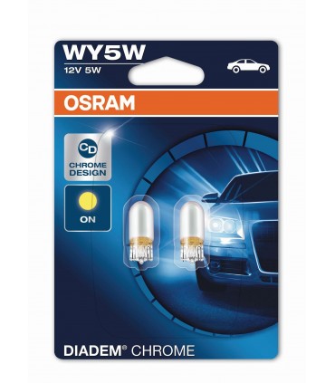 COPPIA OSRAM DIADEM T10 WY5W ARANCIO CROMATA 2827DC-02B