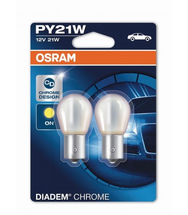 COPPIA OSRAM DIADEM PY21W BAU15S ARANCIO CROMATA 7507DC-02B