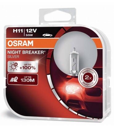 COPPIA H11 NIGHT BREAKER SILVER 64211NBS