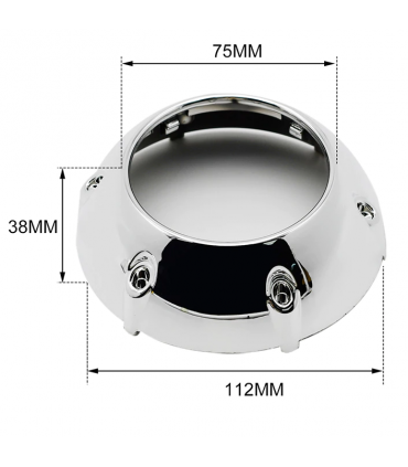 COPPIA COVER GTI-R PER PROIETTORI 2.5" E 3" + CENTRAGGI