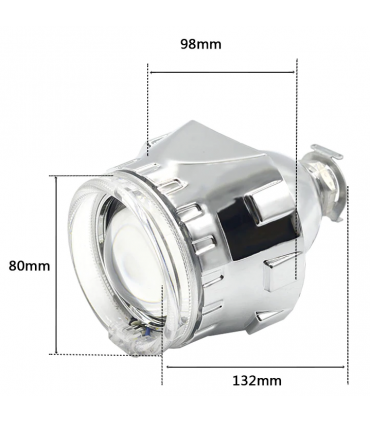 COPPIA COVER GRAPHINE + LED PER PROIETTORI 2,5"