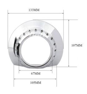 COPPIA COVER E46-R PER PROIETTORI 2.5" E 3" + CENTRAGGI