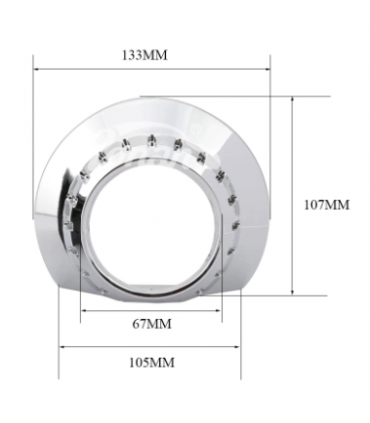 COPPIA COVER E46-R PER PROIETTORI 2.5" E 3" + CENTRAGGI