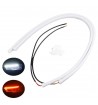 COPPIA TUBO FLESSIBILE LED 60CM BICOLOR BIANCO ARANCIONE
