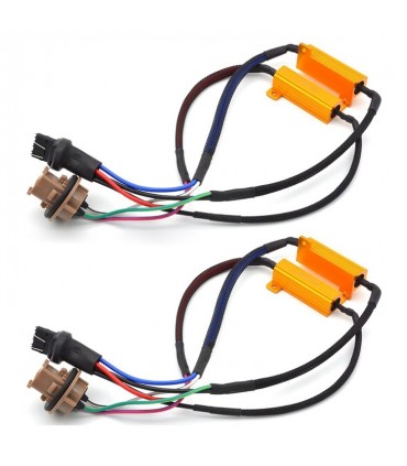 COPPIA RESISTENZA 50W CONNETTORE T20 7443 W21/5W