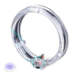 SINGOLO ANELLO ANGEL EYES  LED  CRYSTAL BIANCO