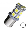SINGOLA LAMPADA STOP POSIZIONE RETRO DIURNE P21/5W BA15D 13 LED 5050 BIANCO