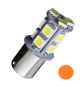 SINGOLA LAMPADA  FRECCIA PY21W BAU15S 13 LED 5050 ARANCIONE
