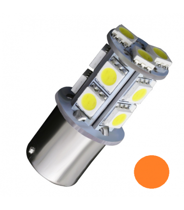 SINGOLA LAMPADA  FRECCIA PY21W BAU15S 13 LED 5050 ARANCIONE