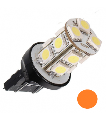 SINGOLA LAMPADA  FRECCIA W21W T20 13 LED 5050 ARANCIONE