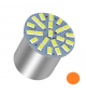 SINGOLA LAMPADA  FRECCIA PY21W BAU15S 22 LED SMD ARANCIONE