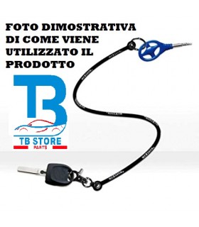 Portachiavi per bloccasterzo Filo in Silicone Auto Block Shaft E Simili NERO/ROSSO/BLU