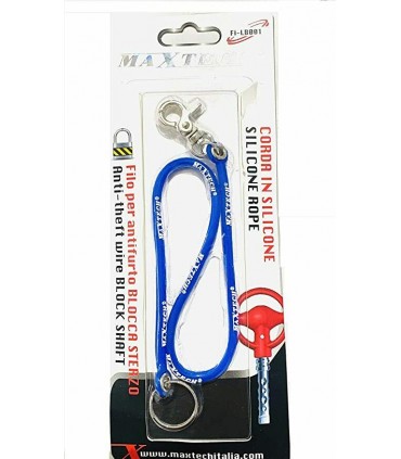 Portachiavi per bloccasterzo Filo in Silicone Auto Block Shaft E Simili NERO/ROSSO/BLU