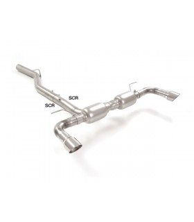 50.0938.60 Posteriore inox sdoppiato con terminali rotondi 2 / 90 mm Sport Line Alfa romeo Giulia 2.2TD 118kw
