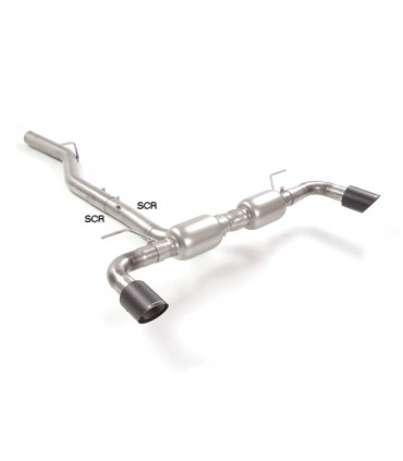 50.0938.73 Posteriore inox sdoppiato con terminali rotondi 2 / 90 mm Carbon Shot Alfa Romeo Giulia 2.2TD 118kw