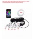 copy of Kit 5 Pezzi RGB 6 Metri Interni Auto Decorativa Fibra Ottica Cruscotto Portiere Gestione App Smartphone