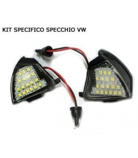 COPPIA PLAFONIERA LUCE LED SPECCHIO RETROVISORE VW GOLF 5