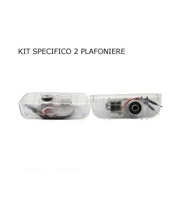 COPPIA PLAFONIERA PORTIERA PROIETTORE LOGO LED VW GOLF POLO PASSAT