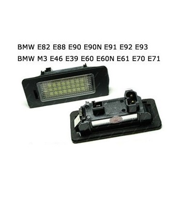 COPPIA PLAFONIERA TARGA LED NO ERRORE BMW E70 E71 E39 E60 E61 E82 E88