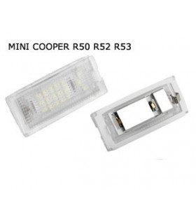 COPPIA PLAFONIERA TARGA LED NO ERRORE MINI COOPER R50 R52 R53