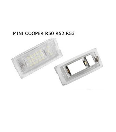 COPPIA PLAFONIERA TARGA LED NO ERRORE MINI COOPER R50 R52 R53