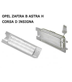 COPPIA PLAFONIERA TARGA LED NO ERRORE OPEL ZAFIRA B ASTRA H CORSA D INS