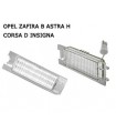 COPPIA PLAFONIERA TARGA LED NO ERRORE OPEL ZAFIRA B ASTRA H CORSA D INS