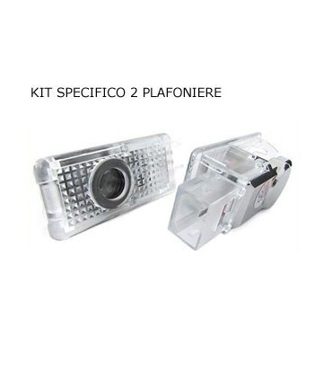 COPPIA PLAFONIERA PORTIERA PROIETTORE LOGO LED S-LINE A4 A5 A6