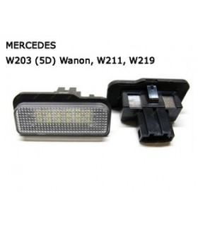 COPPIA PLAFONIERA TARGA LED NO ERRORE MERCEDES W219 W211 W203 D5