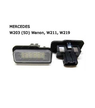 COPPIA PLAFONIERA TARGA LED NO ERRORE MERCEDES W219 W211 W203 D5