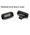 COPPIA PLAFONIERA TARGA LED NO ERRORE MERCEDES MERCEDES MERCEDES 99-05 W220