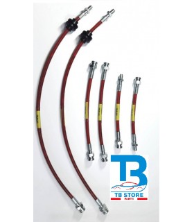 KIT TUBI FRENO IN TRECCIA AERONAUTICA ALFA ROMEO STELVIO/GIULIA