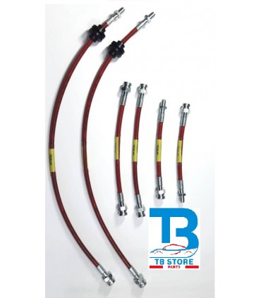 KIT TUBI FRENO IN TRECCIA AERONAUTICA ALFA ROMEO STELVIO/GIULIA
