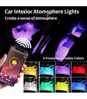 STRISCIA LED RGB INTERNI AUTO 4 IN 1 CONTROLLO APP