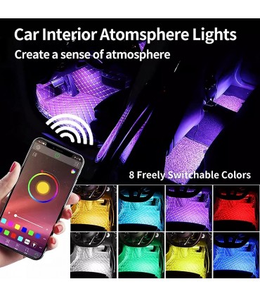 STRISCIA LED RGB INTERNI AUTO 4 IN 1 CONTROLLO APP