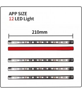 STRISCIA LED RGB INTERNI AUTO 4 IN 1 CONTROLLO APP